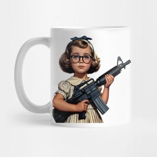 The Little Girl and a Toy Gun Mug